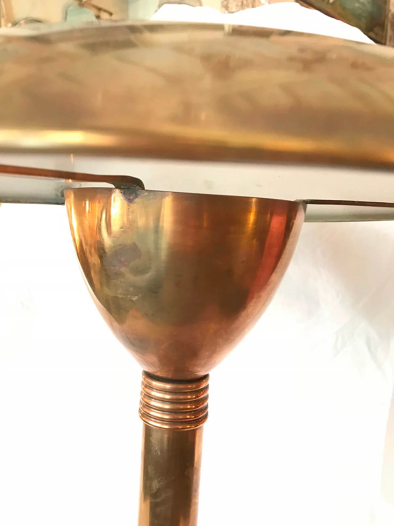 Dèco Italian desk lamp in gilded brass from the 30s 1040788