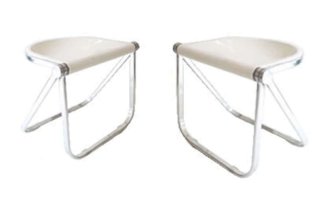 Pair of Pluff folding stools by Giancarlo Piretti for Anonima Castelli, 1974 1072127
