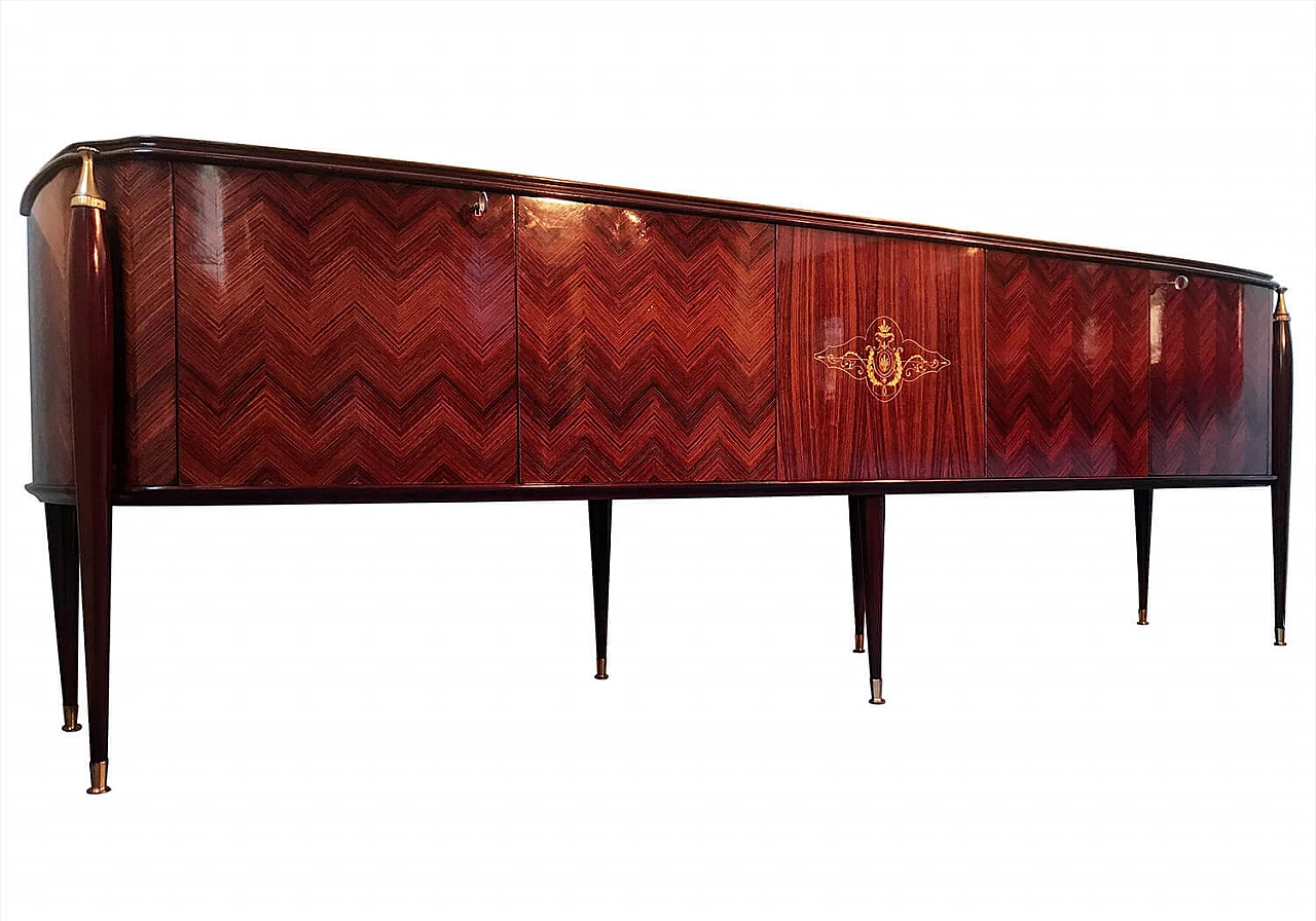 Mid-century Italian sideboard in rosewood or Buffet style Paolo Buffa, 50s 1072279