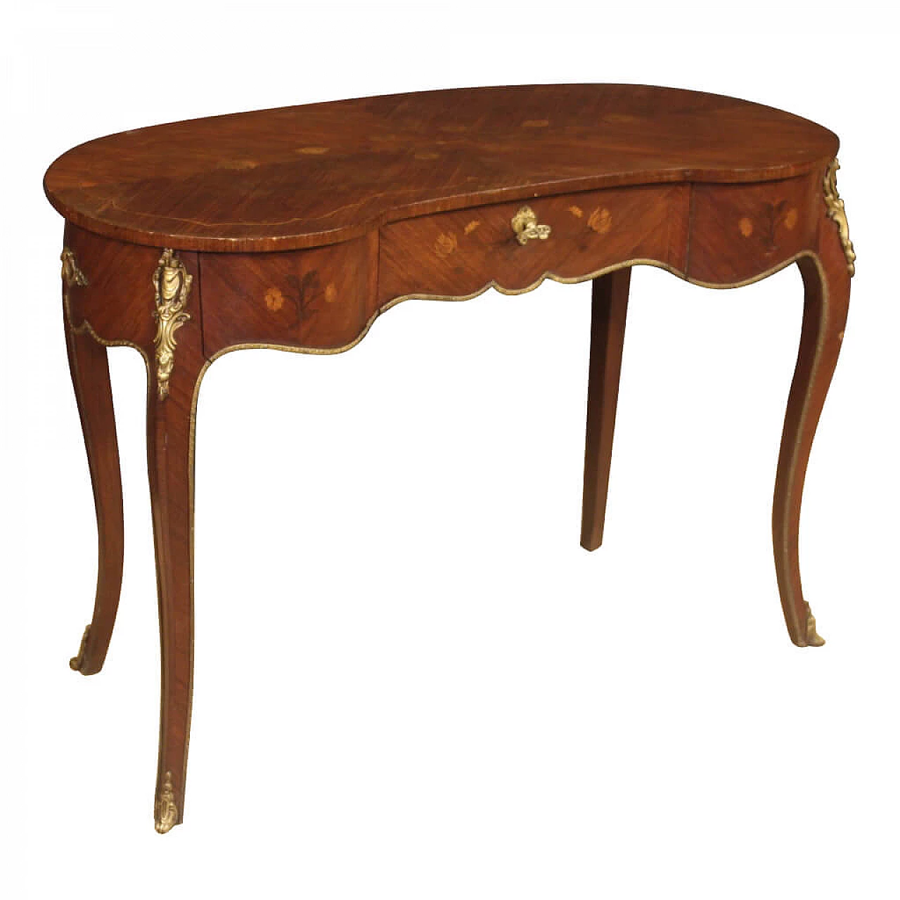 French desk inlaid in mahogany, walnut, maple and fruit wood 1072379