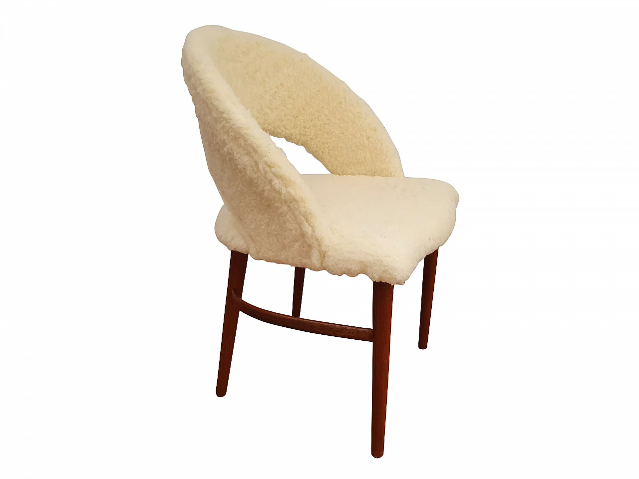Frode Holm, sedia trucco danese, anni '60, completamente rinnovata 1072408