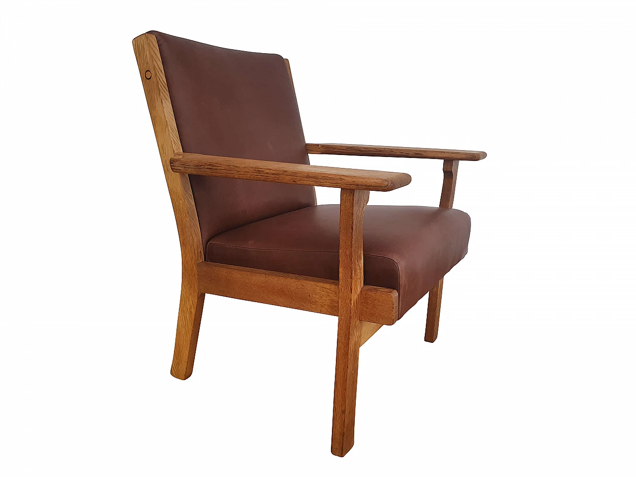 Danish design, H.J.Wegner armchair model GE 181, completely renovated 1072413