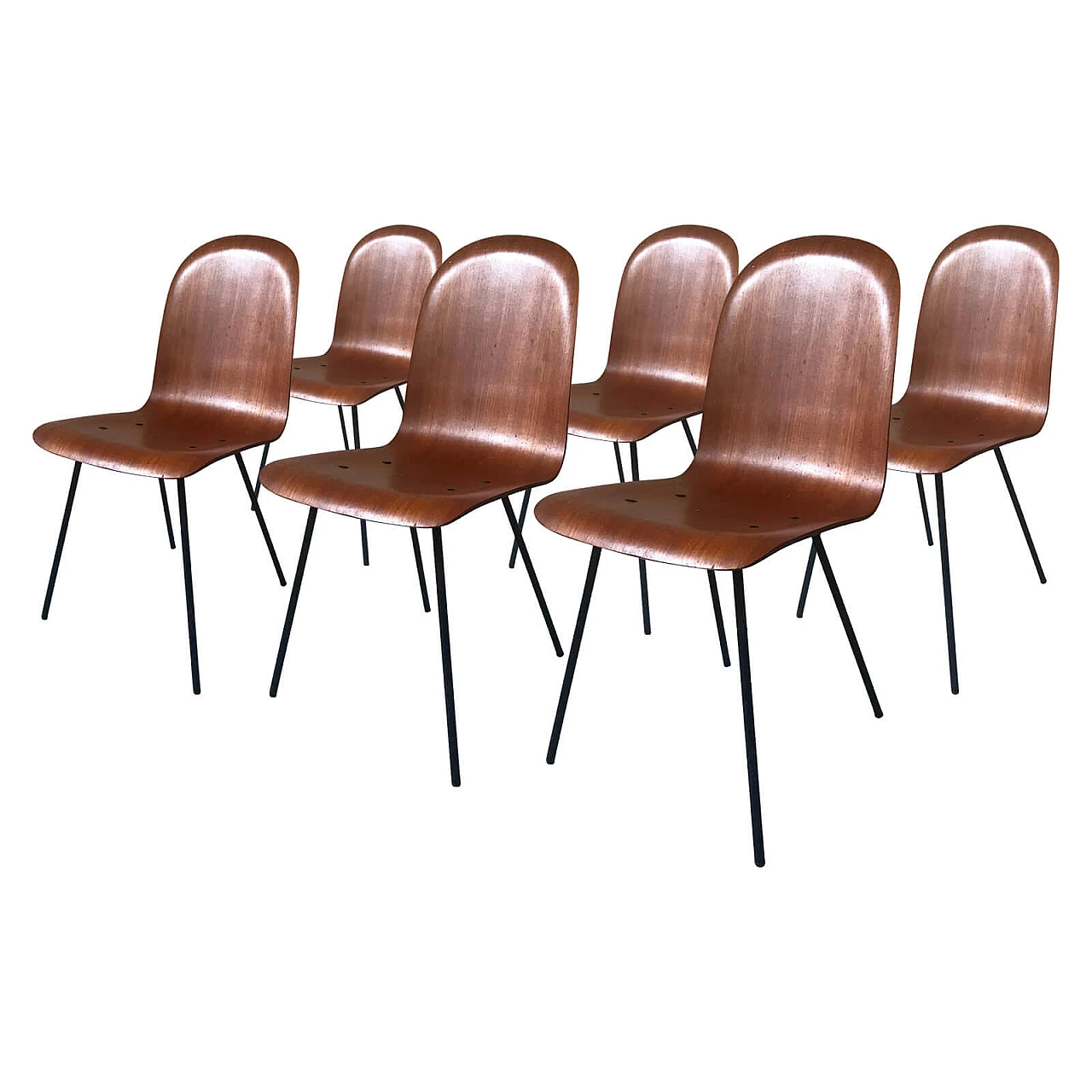 6 chairs by Carlo Ratti, 1950s 1072414