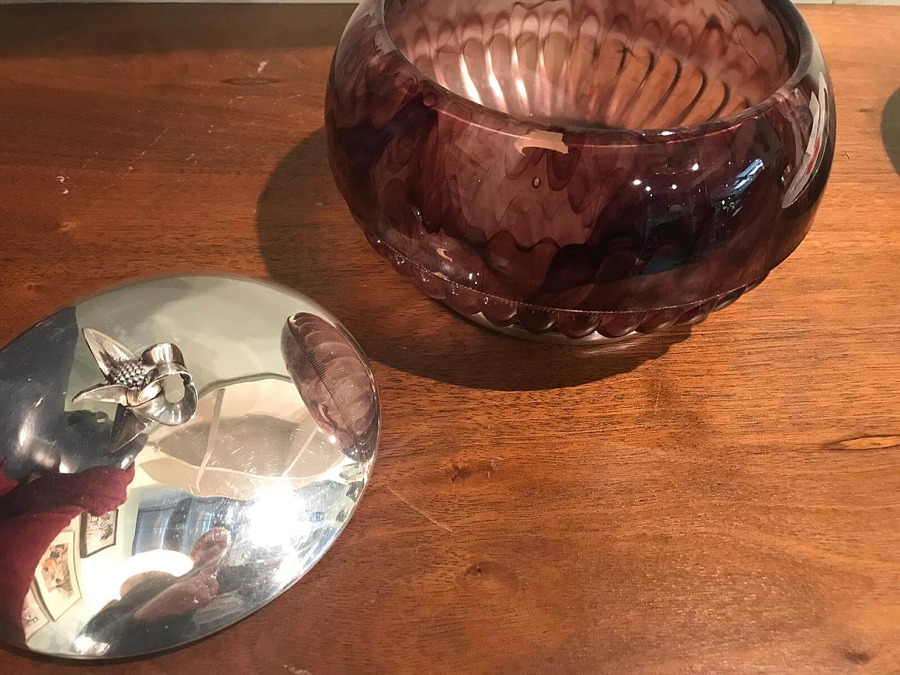 Bonbon bowl, from George Davidson's Cloud Glass series, 1920 1072641