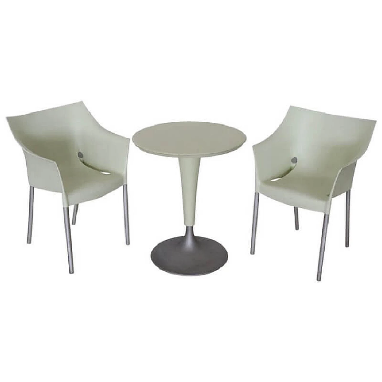 Table and two chairs designed by Philippe Starck for Kartell, '90s 1072750