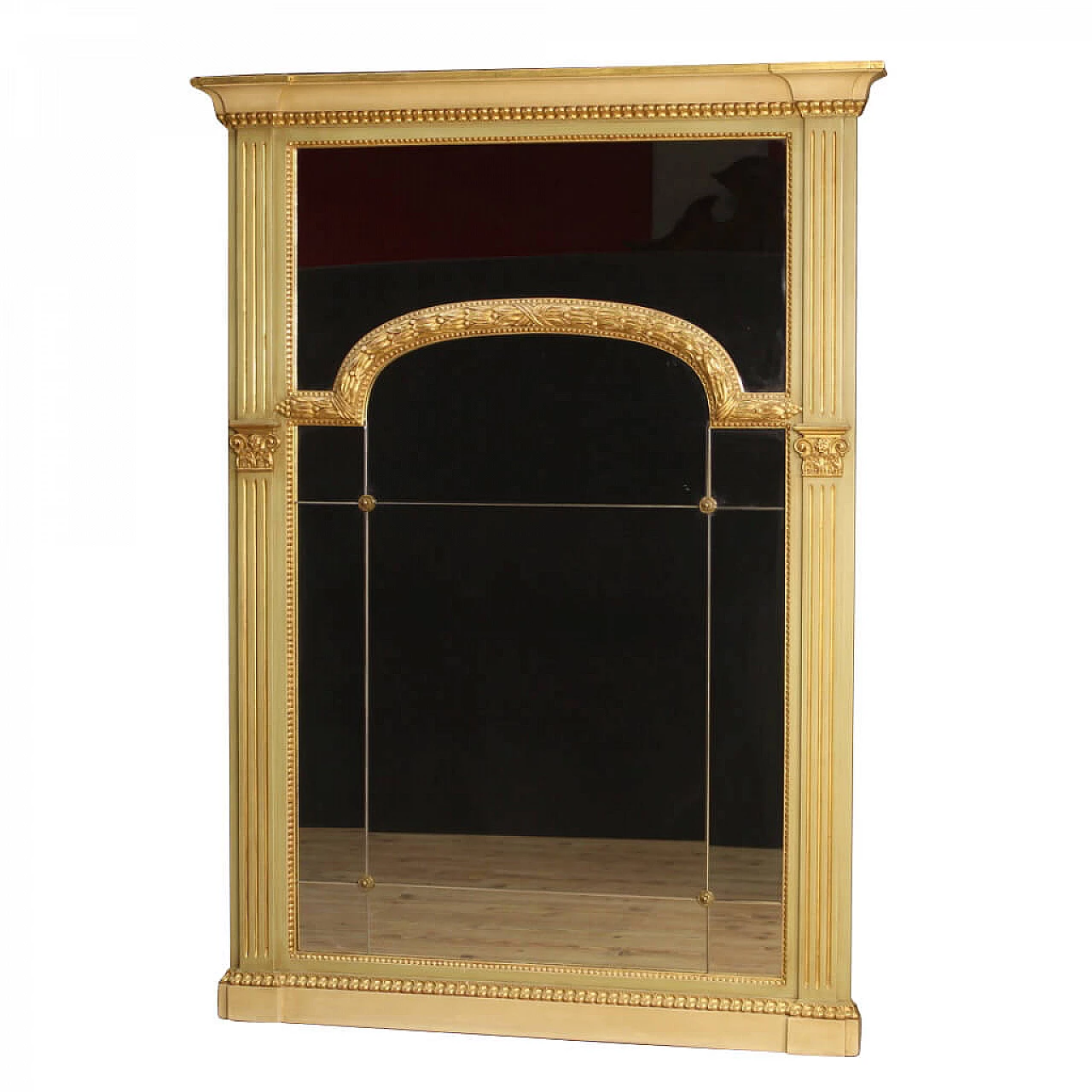 Italian mirror, lacquered and gilded in Louis XVI style 1072930