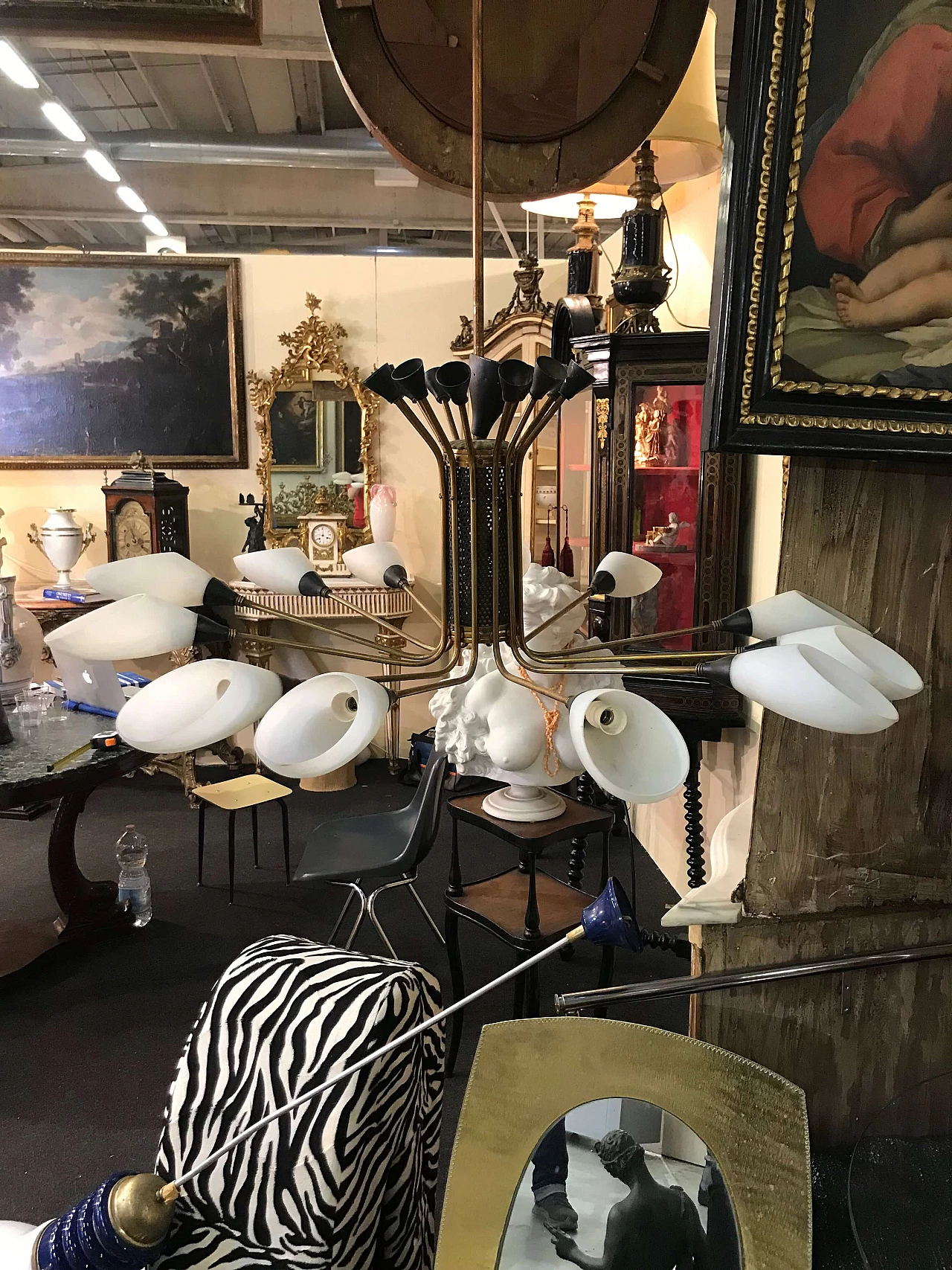 Stilnovo '50s chandelier with 12 lights 1072982