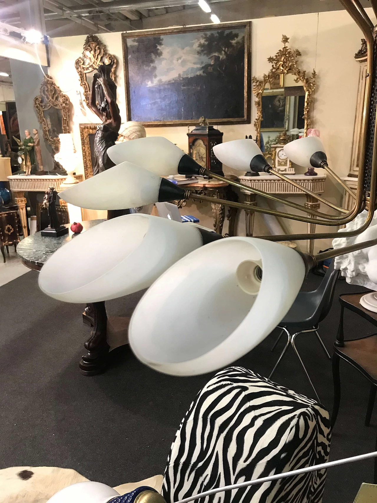 Stilnovo '50s chandelier with 12 lights 1072984