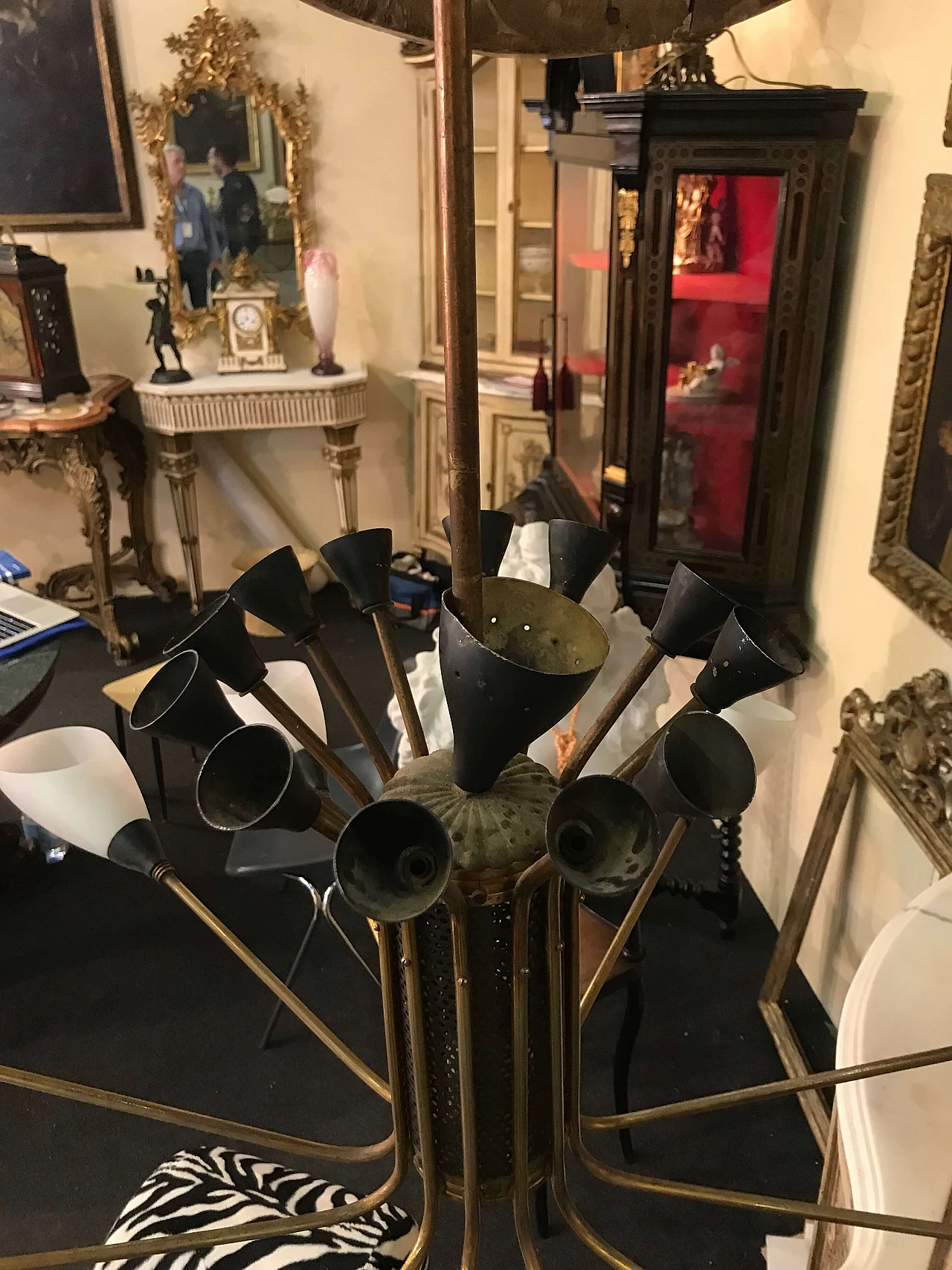 Stilnovo '50s chandelier with 12 lights 1072986