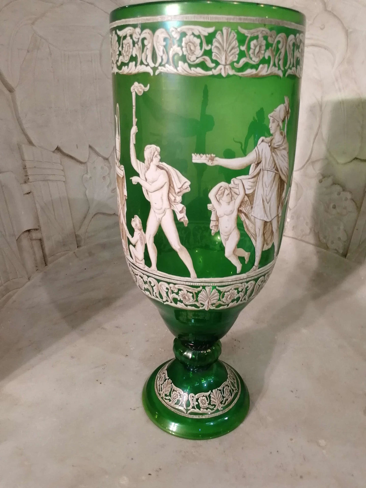 Vaso in vetro di Murano verde, '800 1072988