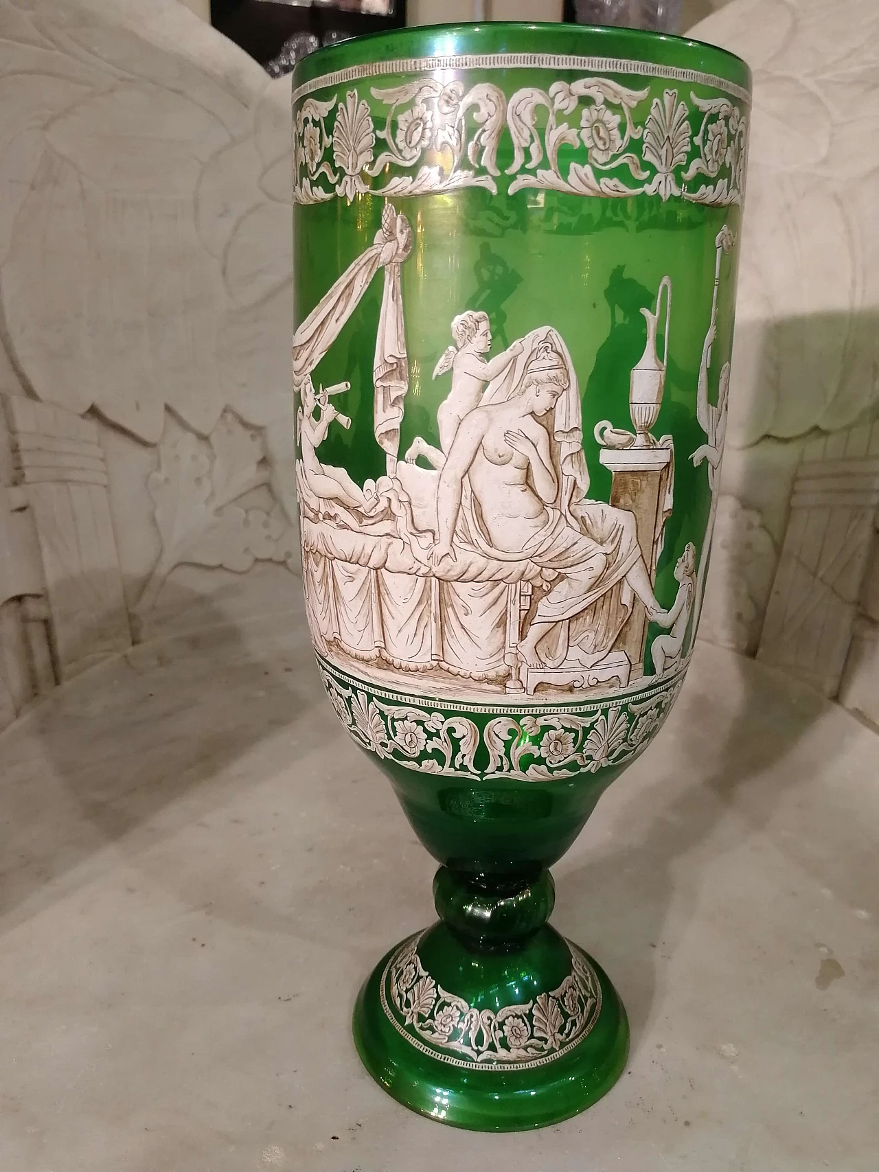 Vaso in vetro di Murano verde, '800 1072989