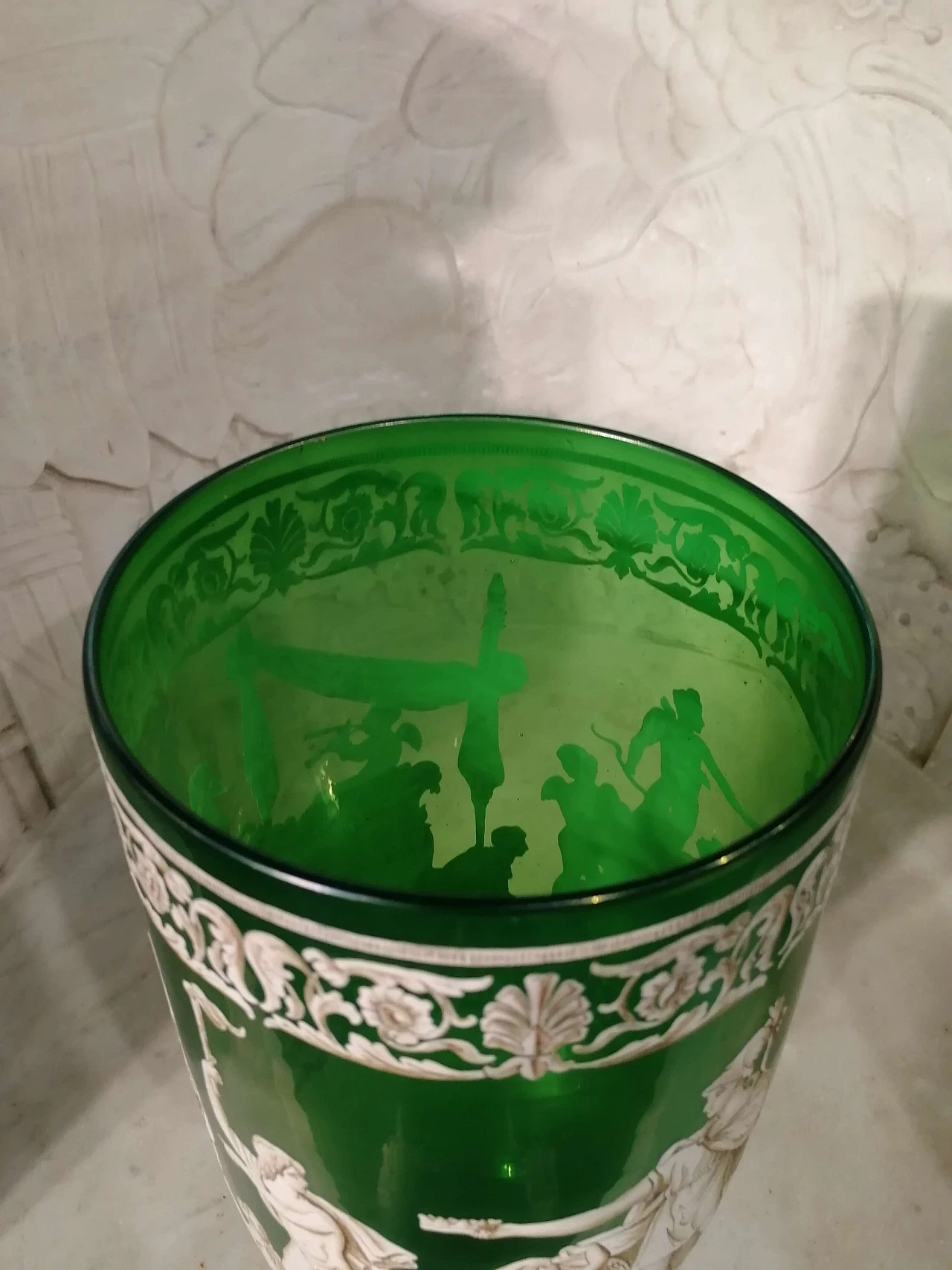 Vaso in vetro di Murano verde, '800 1072993