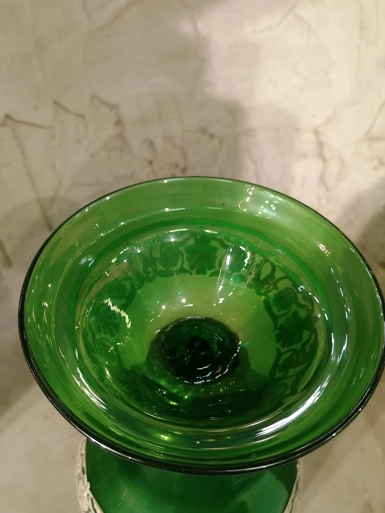 Vaso in vetro di Murano verde, '800 1072994