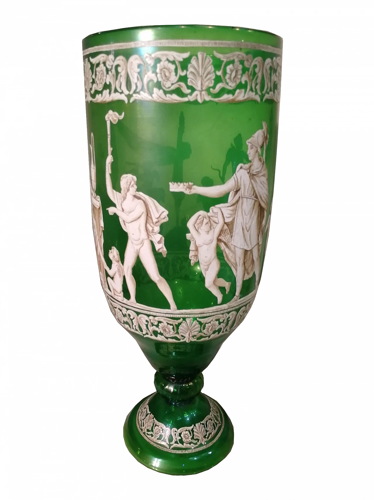 Vaso in vetro di Murano verde, '800 1073061