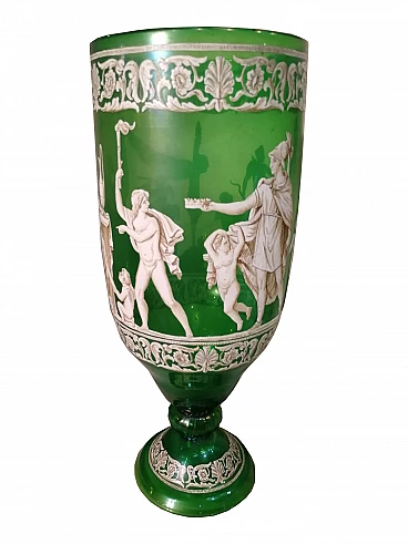 Vaso in vetro di Murano verde, '800