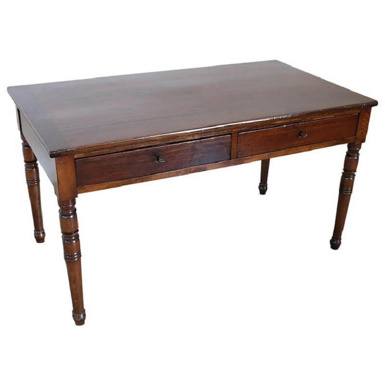 Large antique desk in poplar and walnut, mid-19th century 1073283