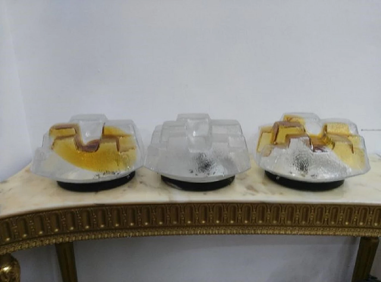 3 applique in vetro di Murano di Tony Zuccheri per Venini, anni '60 1073507
