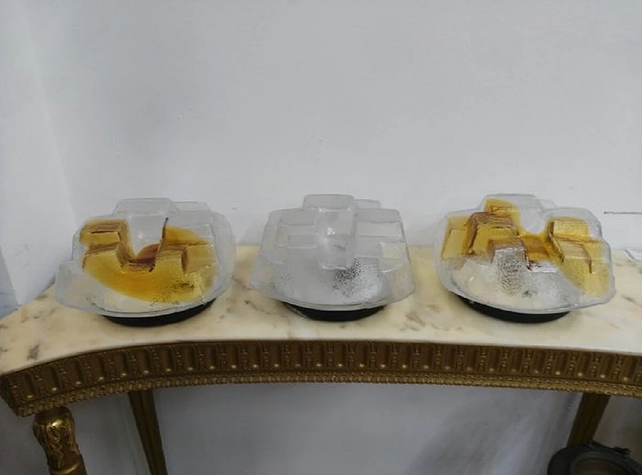 3 applique in vetro di Murano di Tony Zuccheri per Venini, anni '60 1073518