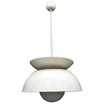 White Cetra pendant lamp by Vico Magistretti for Artemide, 60s
