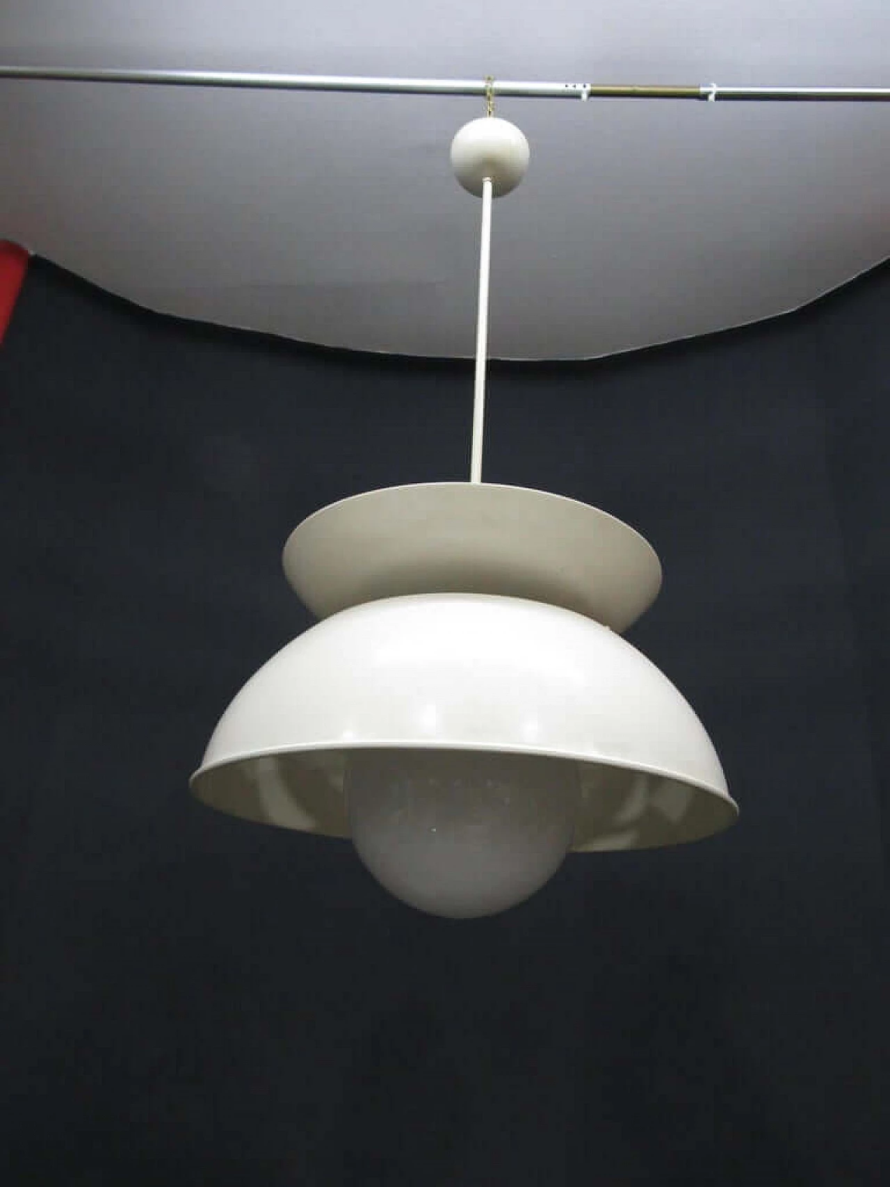 White Cetra pendant lamp by Vico Magistretti for Artemide, 60s 1073775