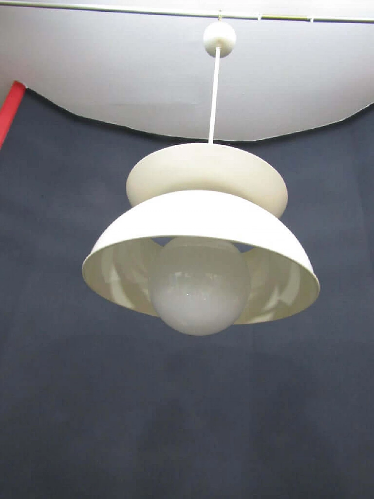 White Cetra pendant lamp by Vico Magistretti for Artemide, 60s 1073776