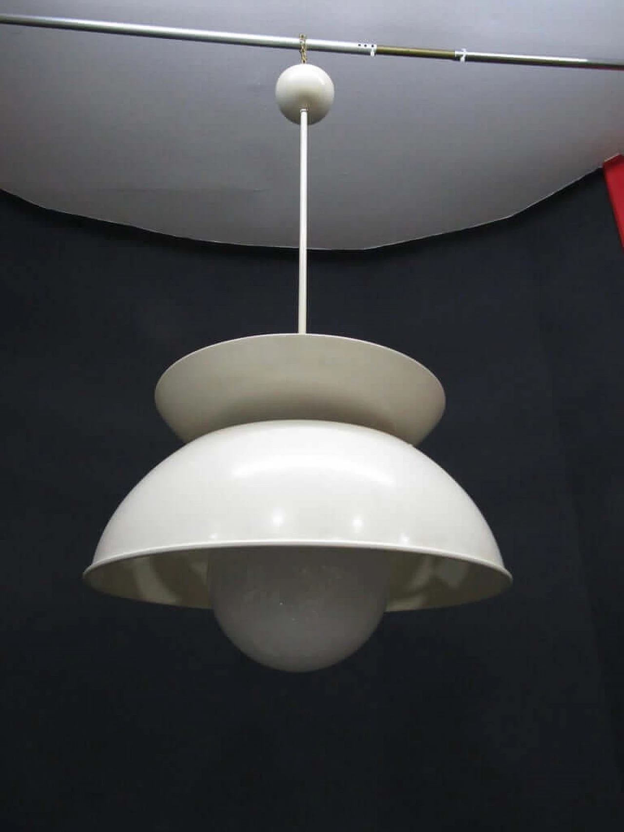 White Cetra pendant lamp by Vico Magistretti for Artemide, 60s 1073780