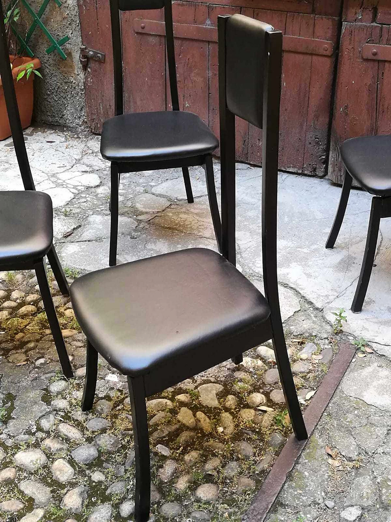4 sedie "S11" di Angelo Mangiarotti per Sorgente dei mobili 1042193