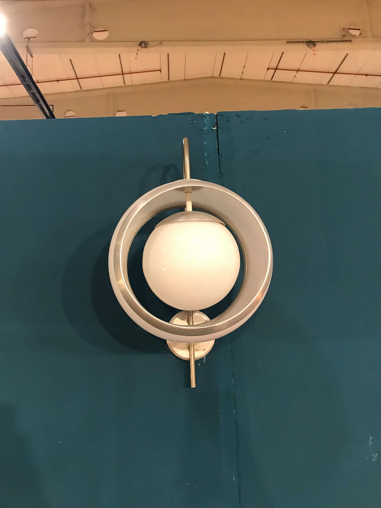 Coppia di applique bianche Stilux Milano, plastica e metallo 1073813