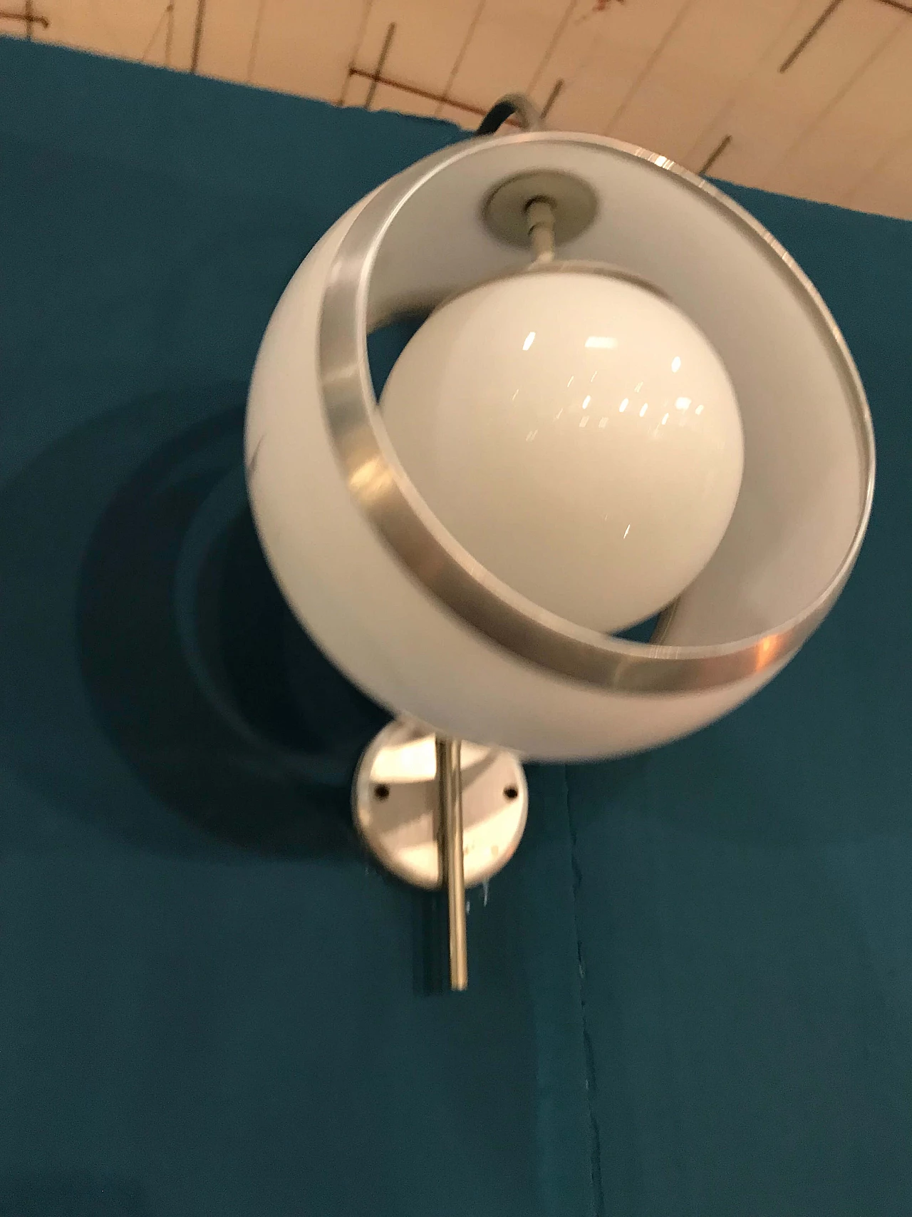 Coppia di applique bianche Stilux Milano, plastica e metallo 1073814