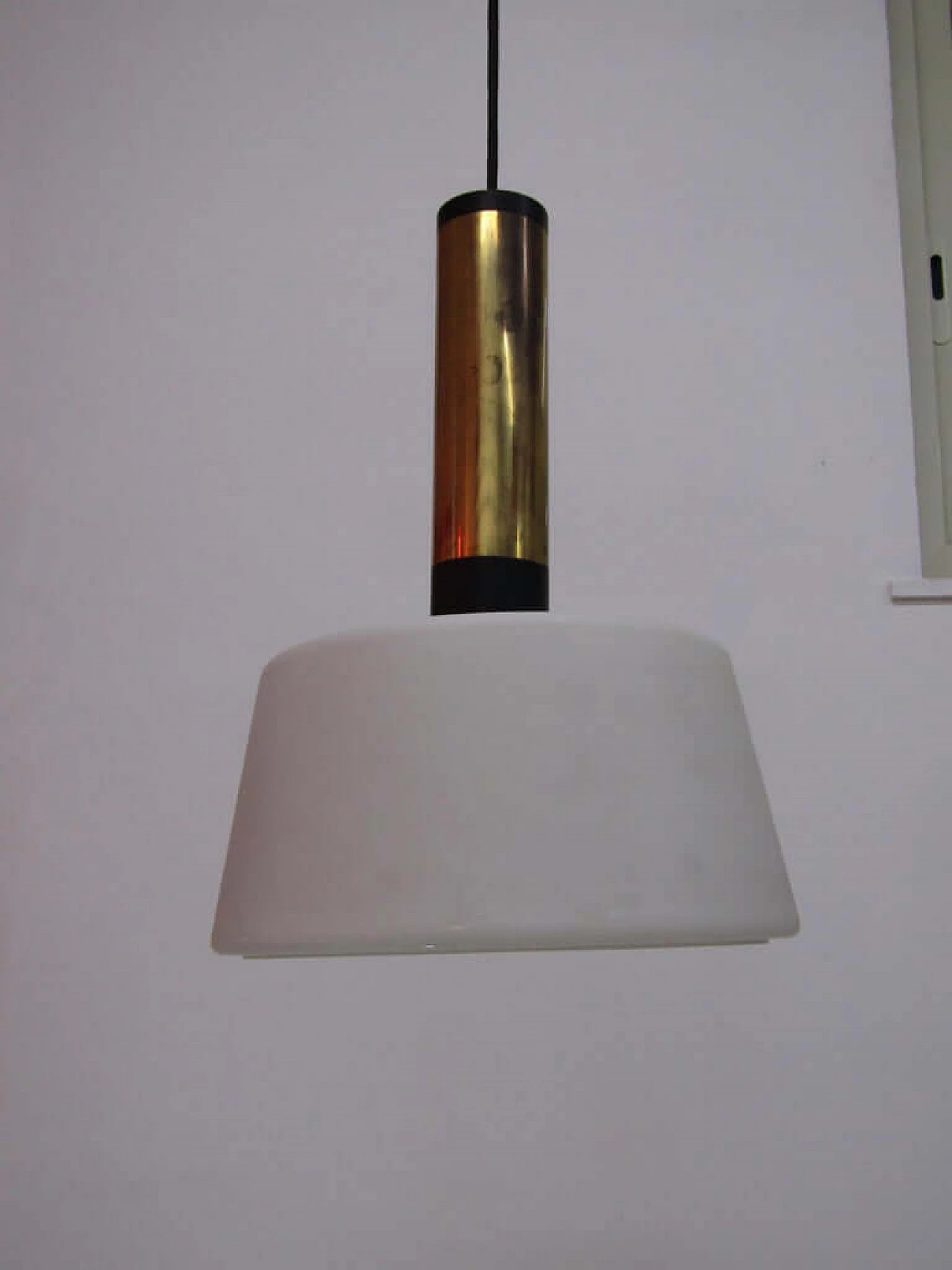 Brass and glass chandelier, Stilnovo, 1950s 1073896