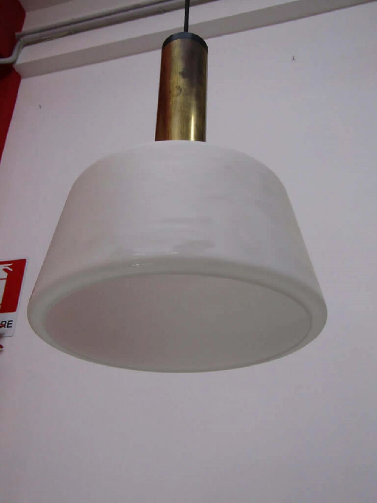 Brass and glass chandelier, Stilnovo, 1950s 1073897