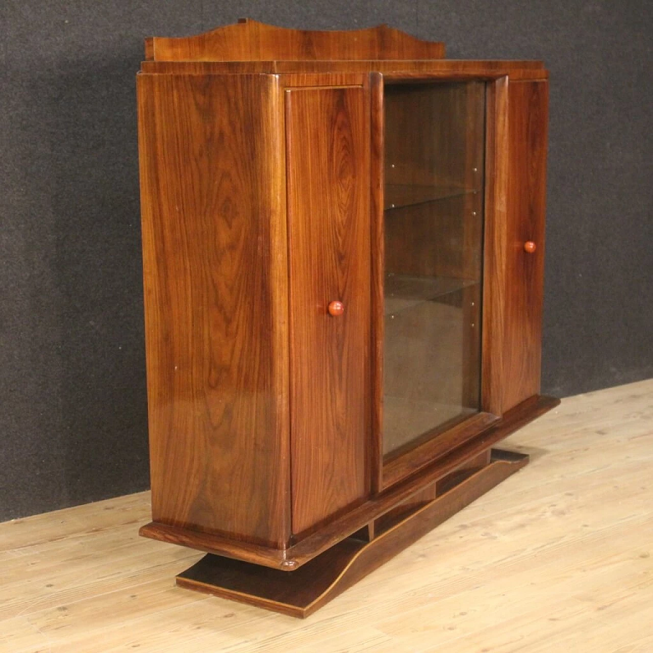 Three-door wooden showcase, 1950s 1073931