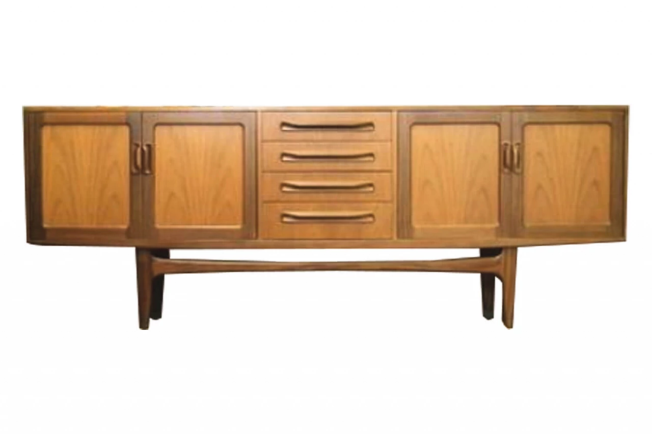 Credenza in teak di design danese G Plan UK, anni '50 1