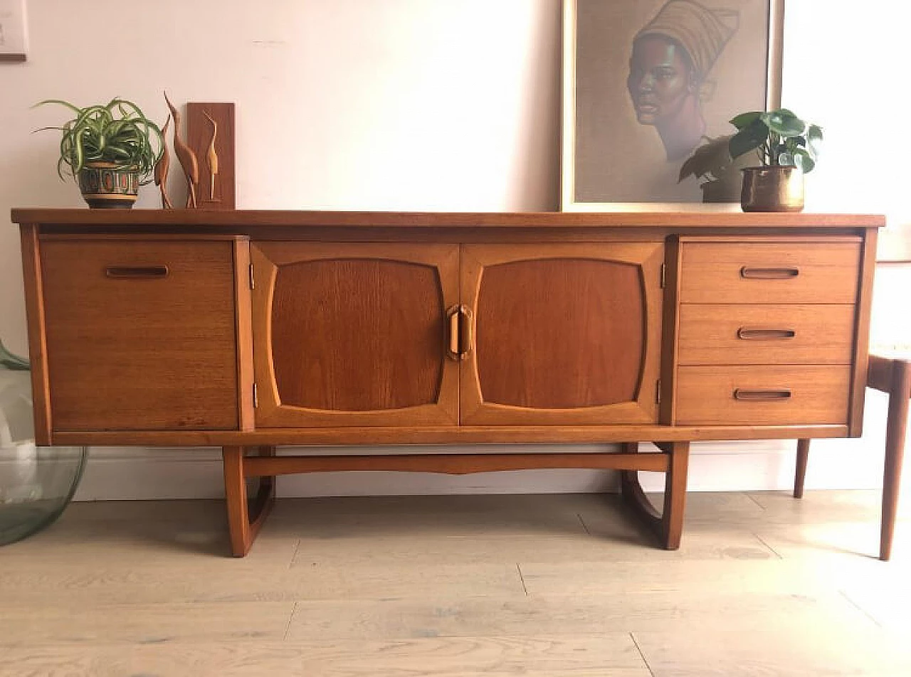 Credenza in teak design danese, anni '50 8
