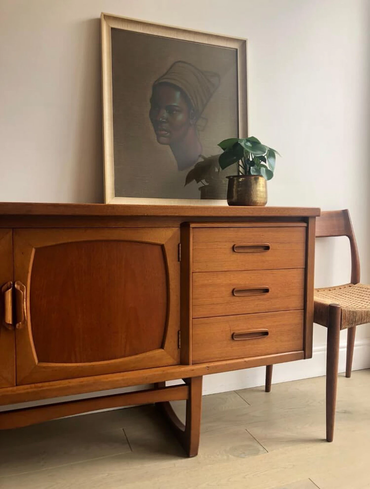 Credenza in teak design danese, anni '50 2