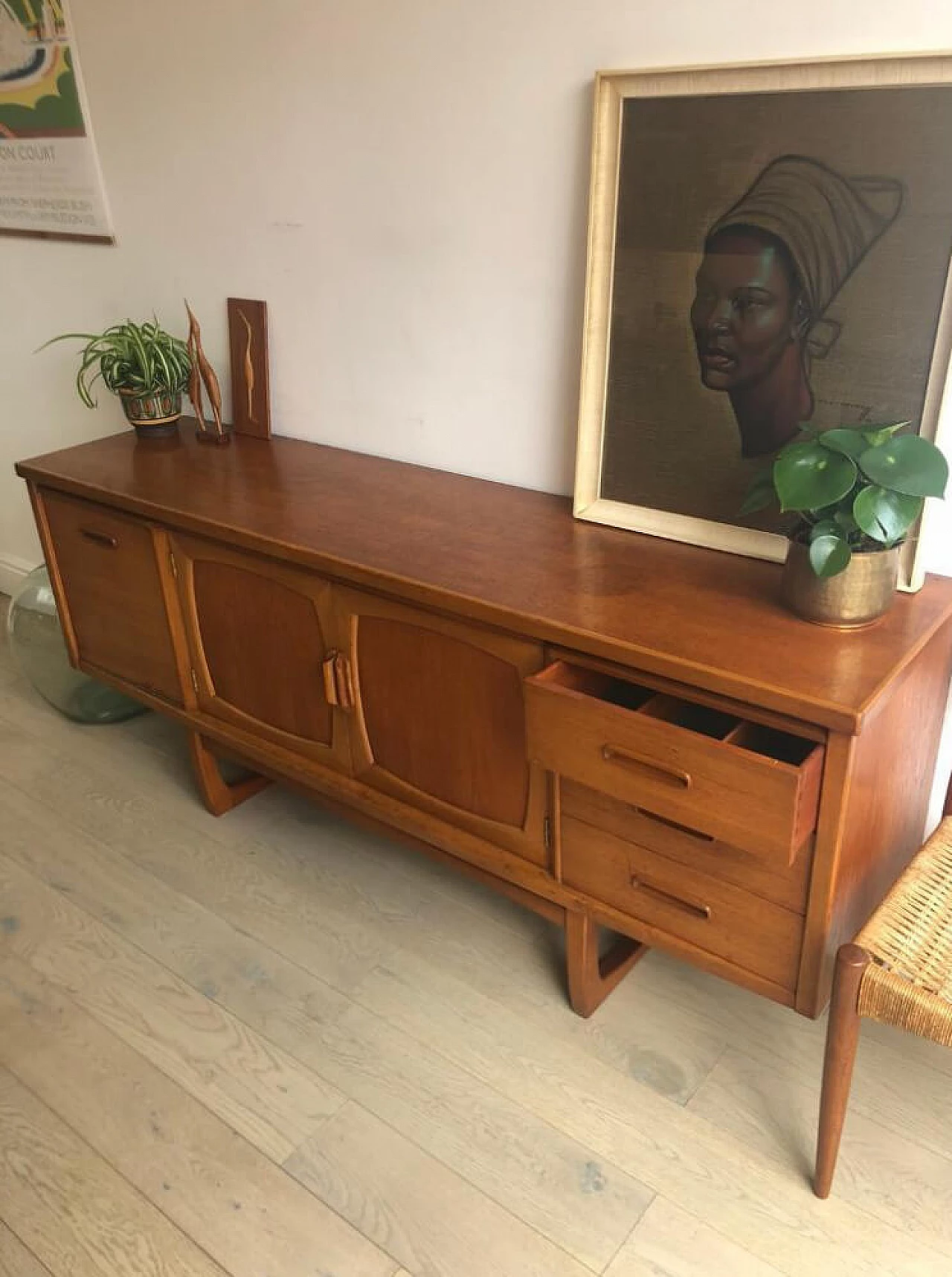 Credenza in teak design danese, anni '50 3