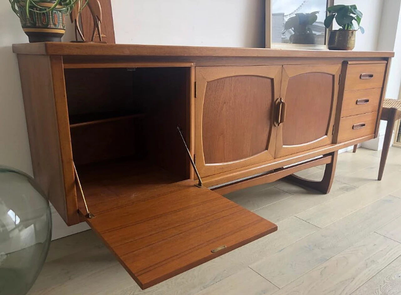Credenza in teak design danese, anni '50 6