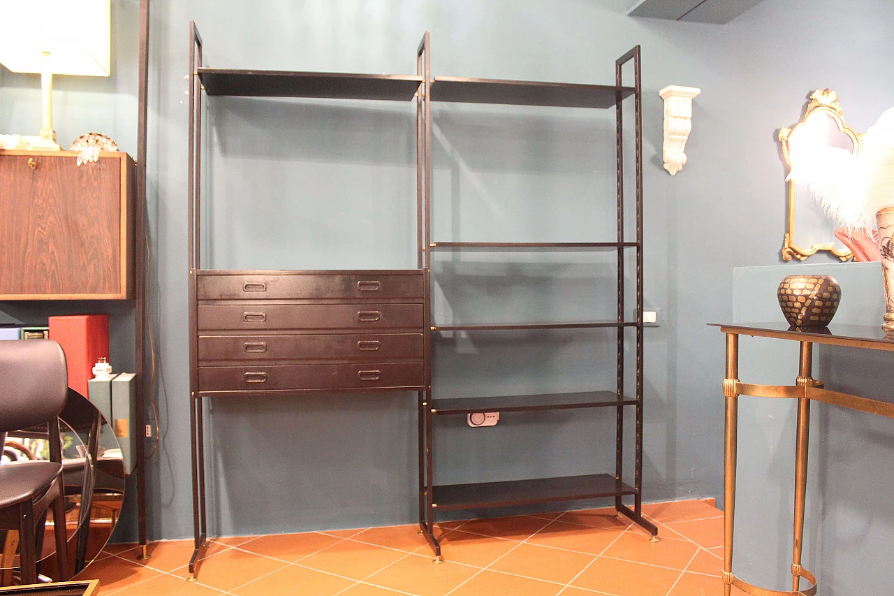 Libreria in legno laccata, anni '70 1074085