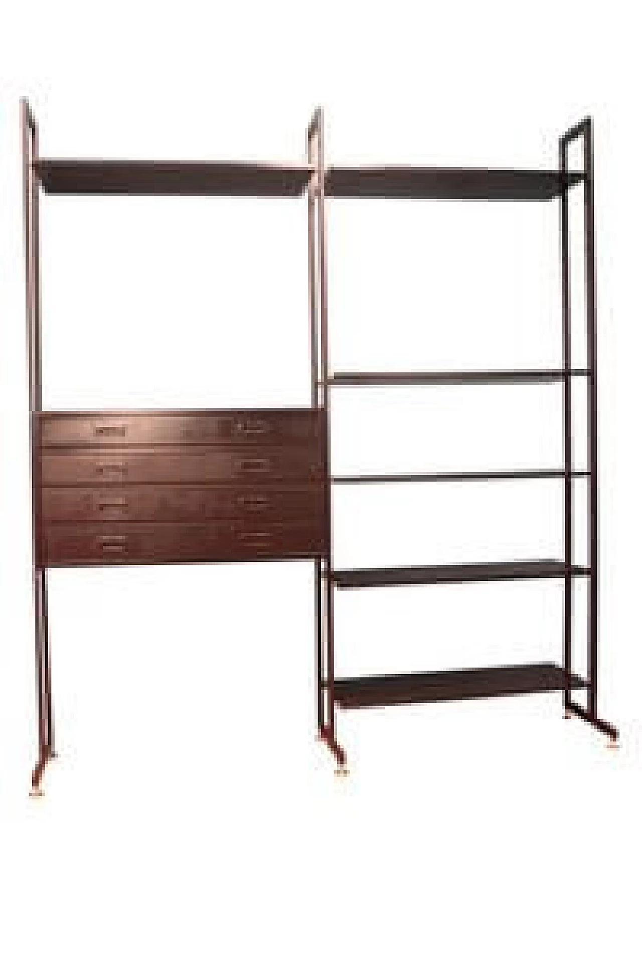 Libreria in legno laccata, anni '70 1074086