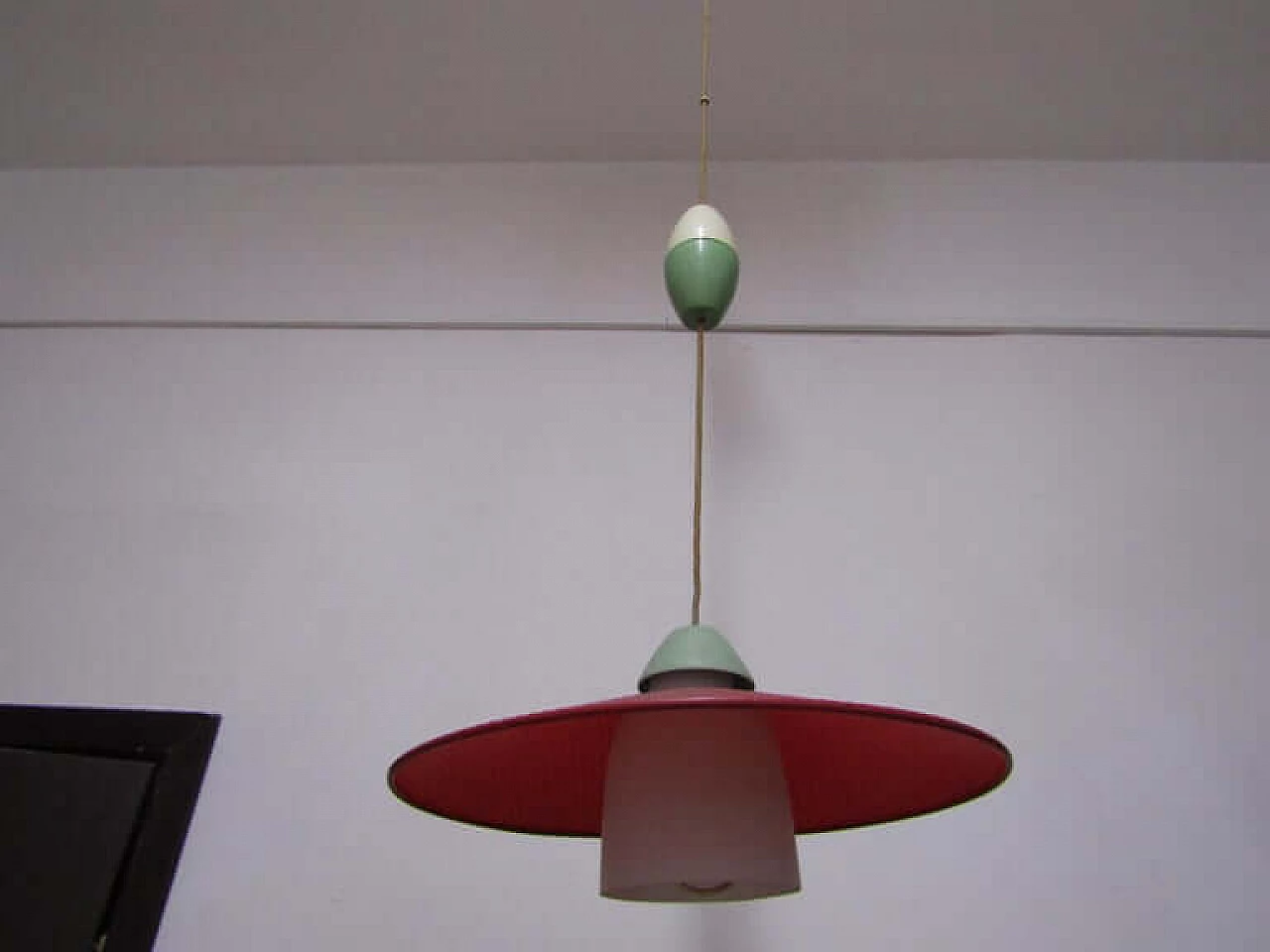 Height-adjustable chandelier, Stilnovo style, 1950s 1074090
