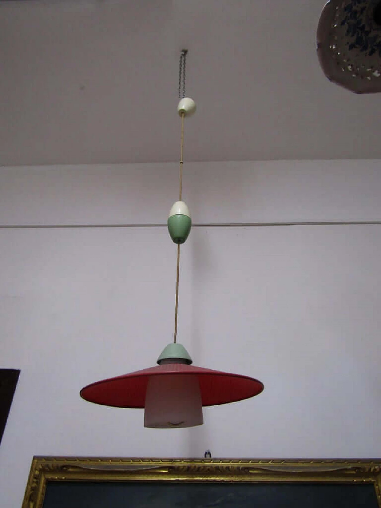 Height-adjustable chandelier, Stilnovo style, 1950s 1074096