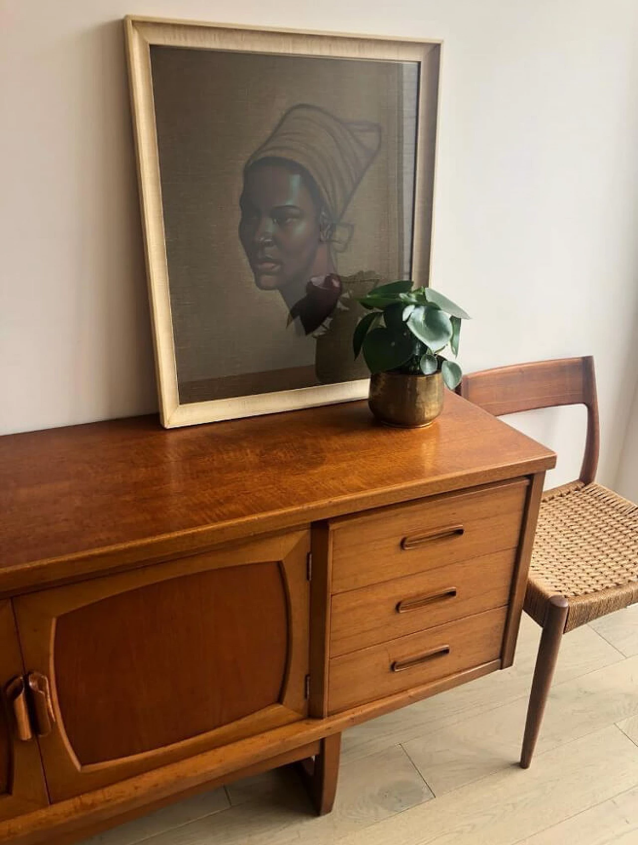 Credenza in teak design danese, anni '50 7