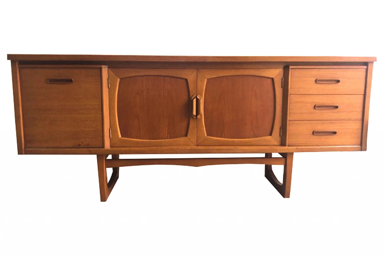 Credenza in teak design danese, anni '50 1