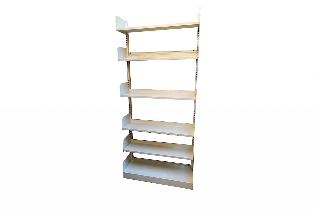 Congresso bookcase made by Lips Vago in white enameled iron, Italy, 70s 1