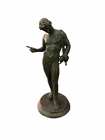 Scultura Neoclassica raffigurante Apollo in bronzo, '800