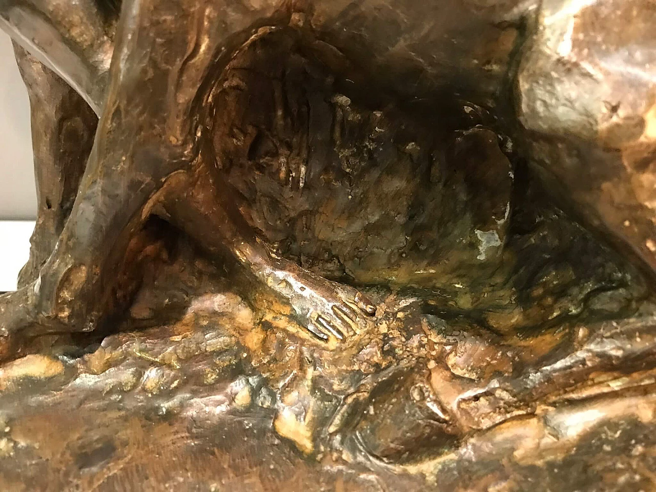 Scultura di donna e cavallo in bronzo firmata Leoncillo, anni ‘30 1074655