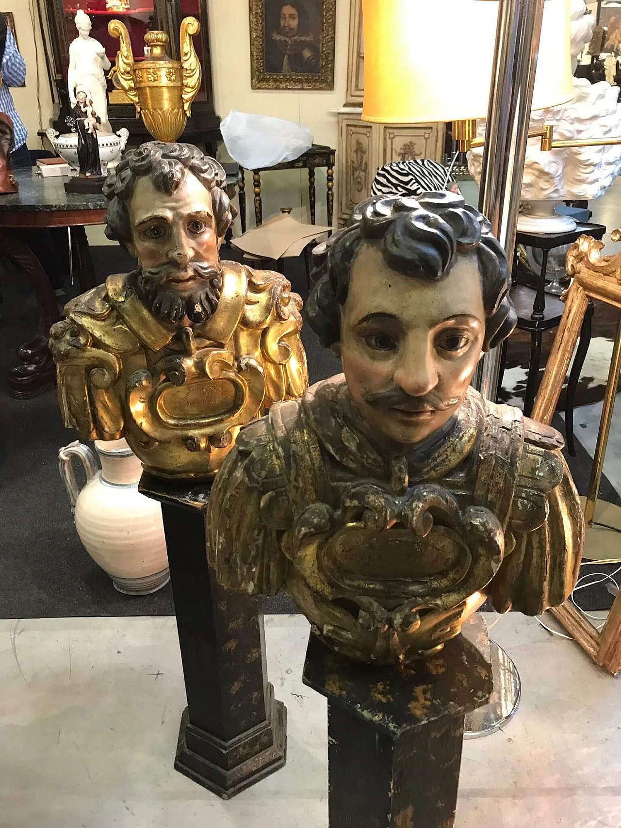 Coppia di busti in legno, San Cosimo e Damiano, Sicilia 1074659