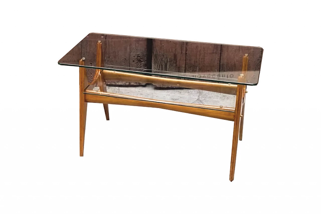 Coffee table with double glass top 1