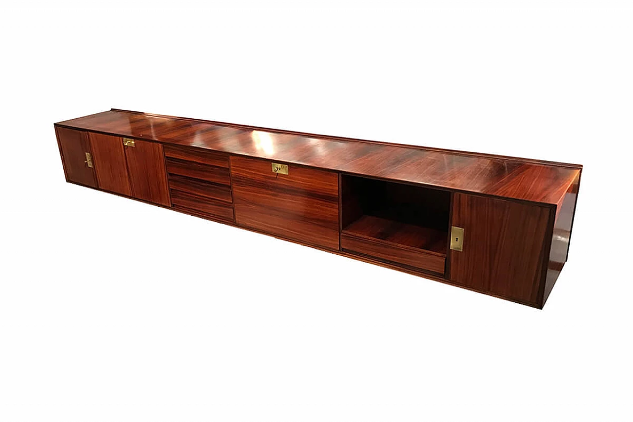 Sideboard suspended in rosewood, by Edmondo Palutari for Dassi, 50's 1074704