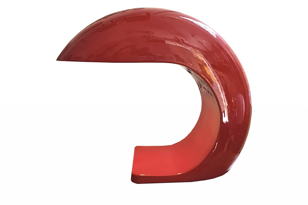 Lampada di Marcello Cuneo in ceramica rossa, anni '80 1
